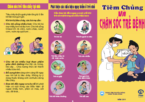 Tờ gấp Tiêm chủng và chăm sóc trẻ bệnh