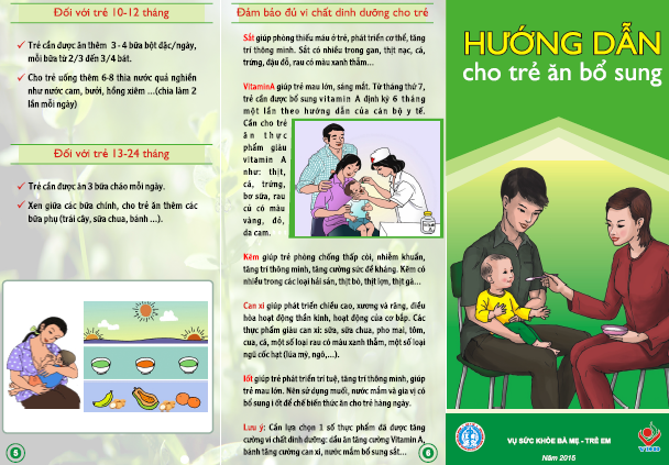 Tờ gấp Hướng dẫn cho trẻ ăn bổ sung