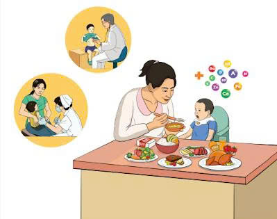 Tờ rơi Dự phòng và điều trị Suy dinh dưỡng tấp tính_Hình ảnh người dân tộc Kinh