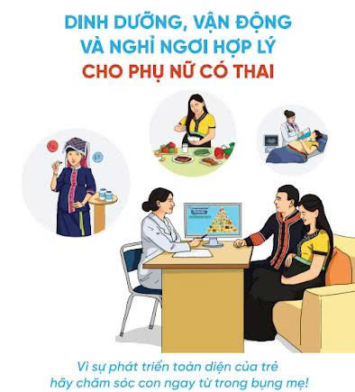 Tờ rơi Dinh dưỡng, vận động và nghỉ ngơi hợp lý cho phụ nữ có thai_Hình ảnh người dân tộc Thái
