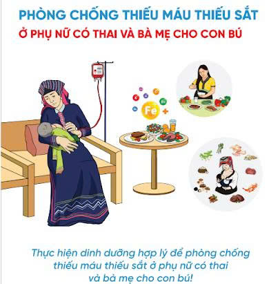 Tờ rơi Phòng chống thiếu máu thiếu sắt ở phụ nữ có thai và bà mẹ cho con bú_Hình ảnh người dân tộc Thái