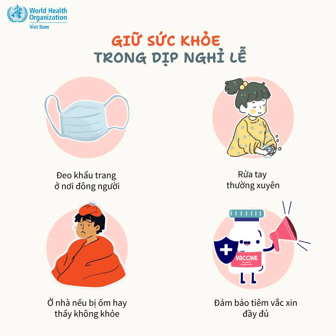 Infographic: Giữ sức khỏe trong dịp nghỉ lễ
