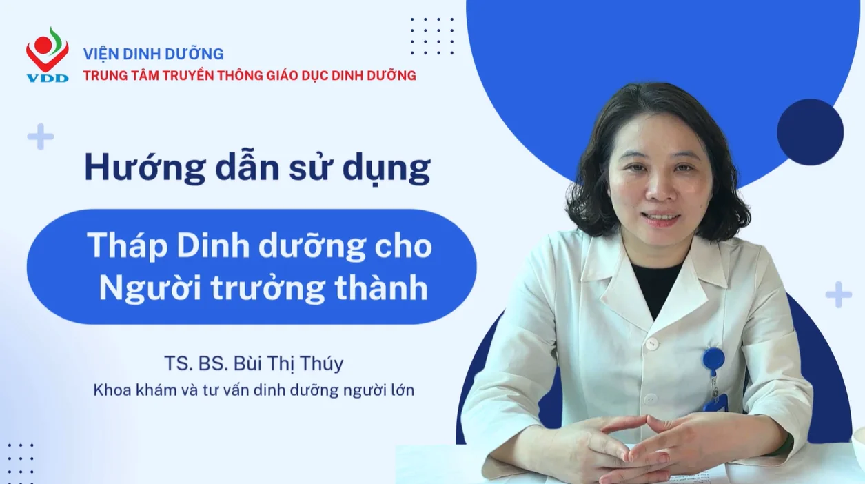 Hướng dẫn sử dụng Tháp dinh dưỡng cho Người trưởng thành