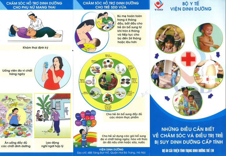 Tờ rơi Những điều cần biết về chăm sóc và điều trị trẻ bị suy dinh dưỡng cấp tính
