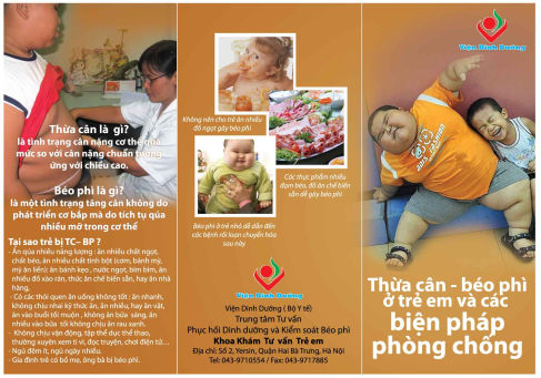 Tờ rơi Thừa cân béo phì ở trẻ em và biện pháp phòng chống