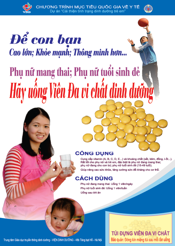 Áp phích Phòng chống thiếu đa vi chất dinh dưỡng
